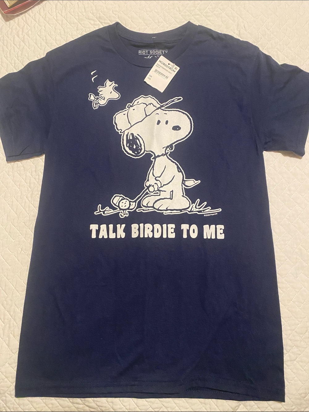riot society Navy Blue Snoopy 'Talk Birdie To Me' Graphic Tee